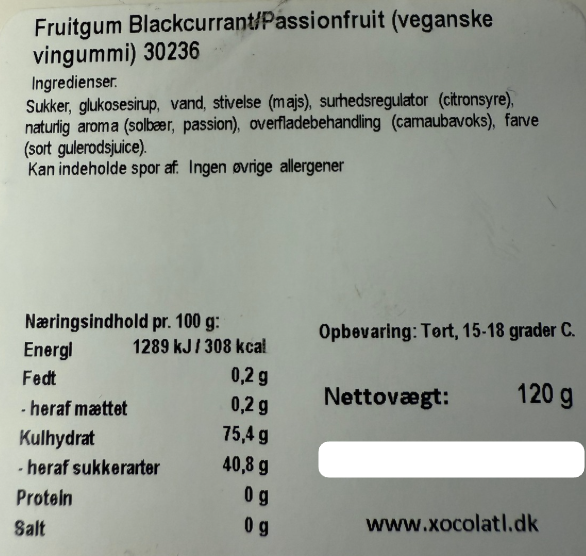 Solbær og passionsfrugt vingummi - vælg variant