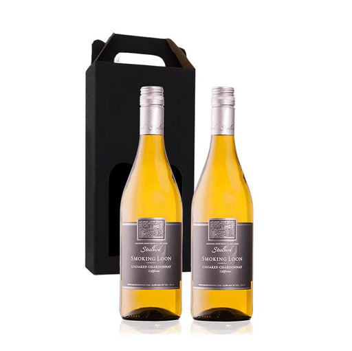 Vingave i gaveæske. Hvidvin Californien Smoking Loon Chardonnay