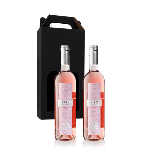 Vingaveæske med to flasker rosévin