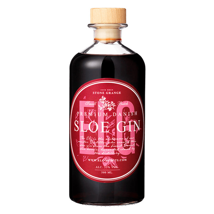 ELG Sloe Gin er lavet på ELG Gin No. 1, sammen med slåenbær og dansk sukker.