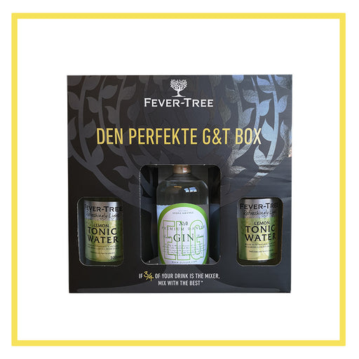 Gaveæske med Gin og tonic. ELG Gin no. 0 og Fever Tree