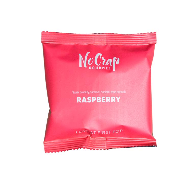 No crap gourmet popcorn med hindbær, flowpack