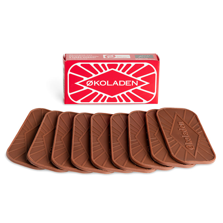 Lys pålægchokolade. Økologisk fra Økoladen