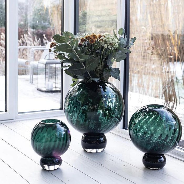 Glasvase - Meadow Swirl Green