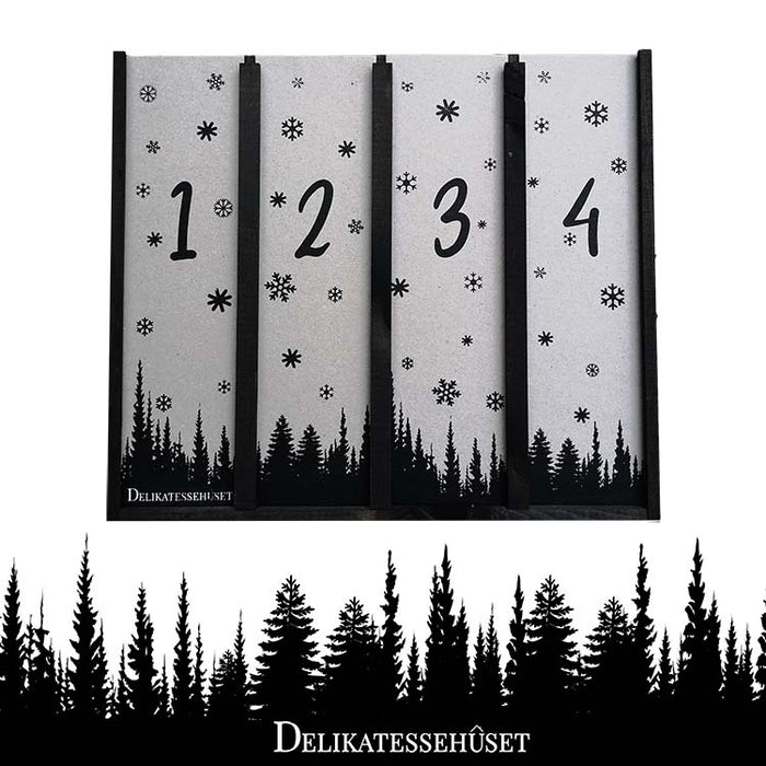 Adventskalender Summerbird, lakrids by Bülow, Bagsværd Lakrids, Karamelleriet, Wally & Whiz, Simply Chocolate. Køb flot adventskalender i eksklusiv trækasse.