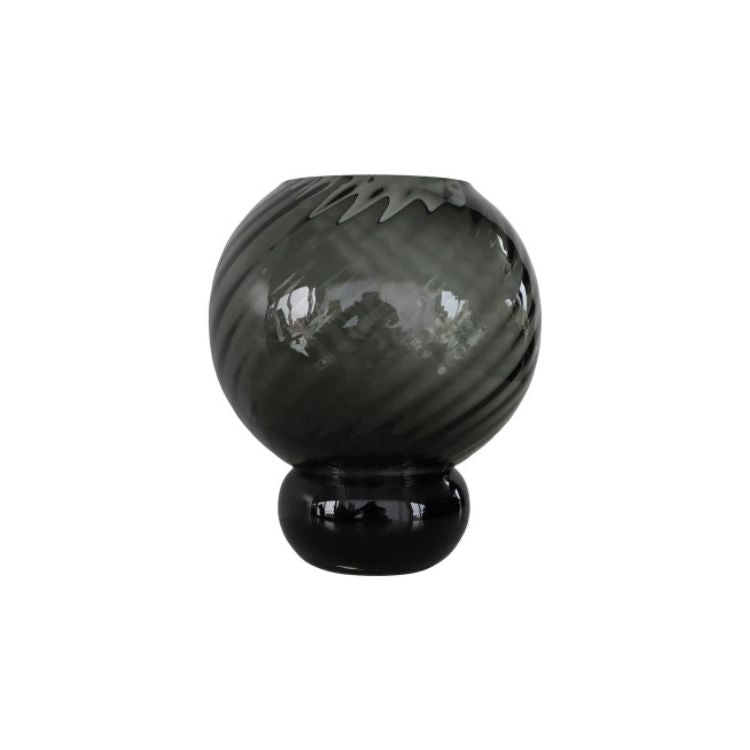 Glasvase - Meadow swirl Grey